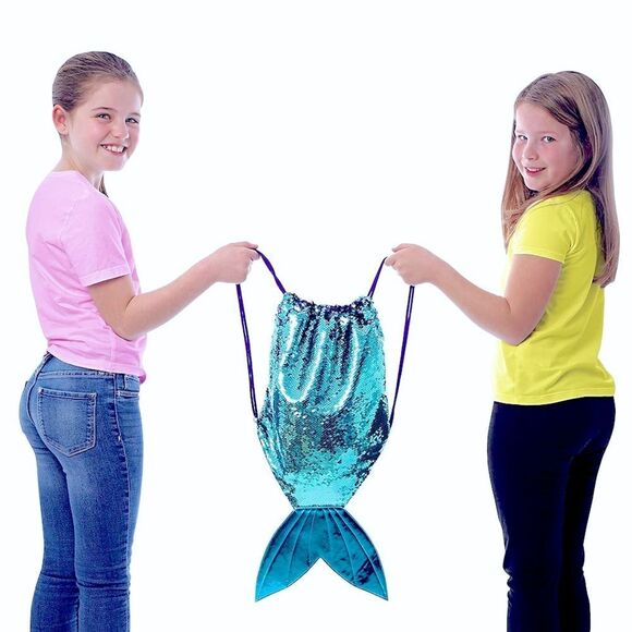 Mermaid Sequin Drawstring Bag & Crossbody Bag - Picture 3 of 9